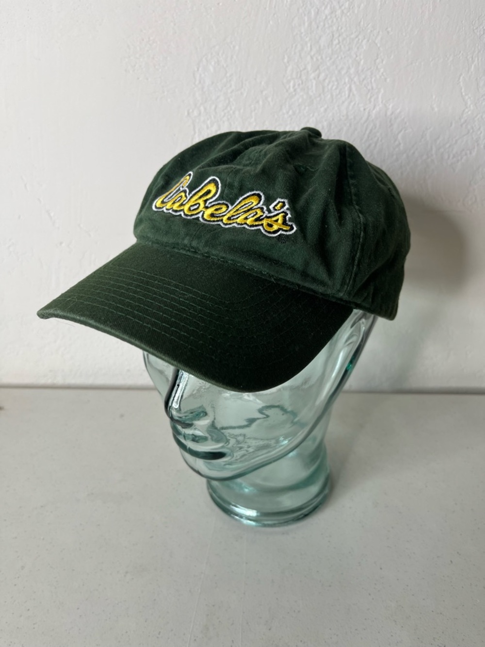 Cabela's Dark Green Logo Cap with Yellow Embroidery